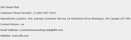 dhl international customer service number.